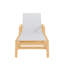 Chaise longue Seashore en bois naturel avec toile blanche-1639643662