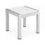 Ensemble de chaises longues inclinables d'extérieur Aynura 2 pièces 76 po avec table d'appoint – Structure en aluminium, tissu en maille à séchage rapide et roulettes dissimulées – Blanc brossé-1777843352-1777843354