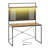 Nedyo 39''W LED Gaming Desk with Hutch and Pegboard, Computer Home Office desks with Power outlet and Shelf-1382720698