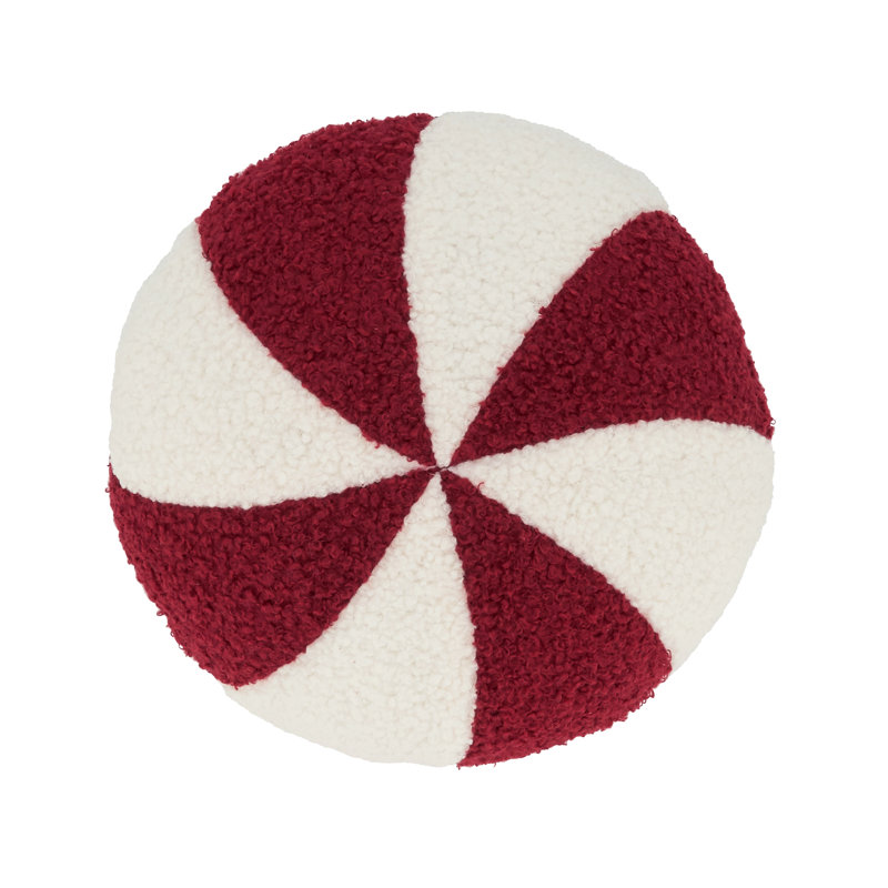 Peppermint Collection Abstract Reversible Throw Pillow, 10"H x 10"W