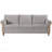 Farmhouse Style Sofa with Wooden Accents and PP Cotton Filling