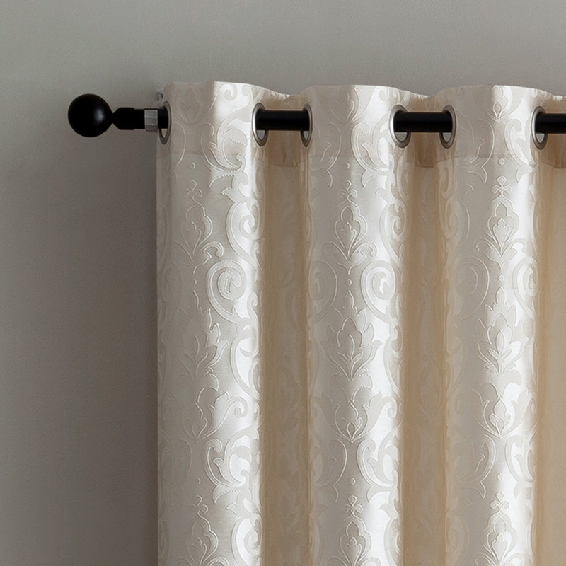 Panneau de rideau en jacquard tissé Sophie, Ivoire