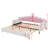 Twin Extending Modern Upholstered Princess Daybed With Crown Headboard And LED Lights-96171105
