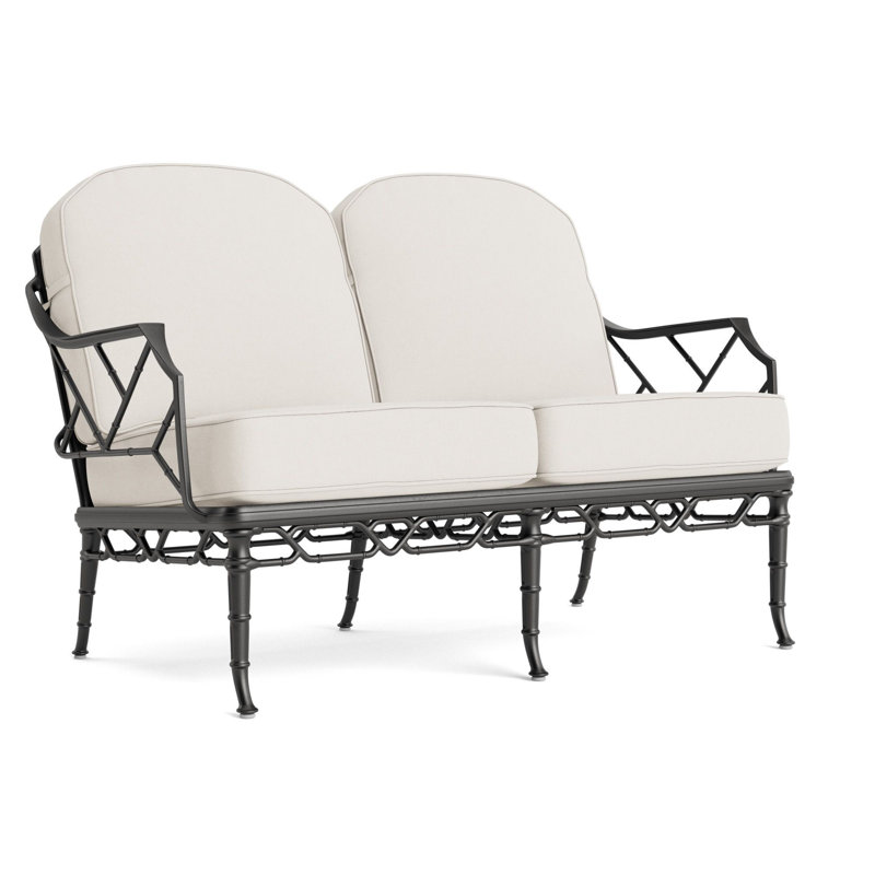 Calcutta Outdoor 2 - Seat Loveseat, Fusion Natural, Textured Pewter