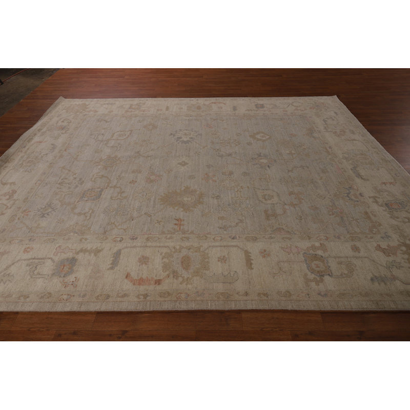 Vegetable Dye Oushak Turkish Area Rug 8
