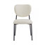 Chaises de salle à manger rembourrées avec pieds en métal, beige