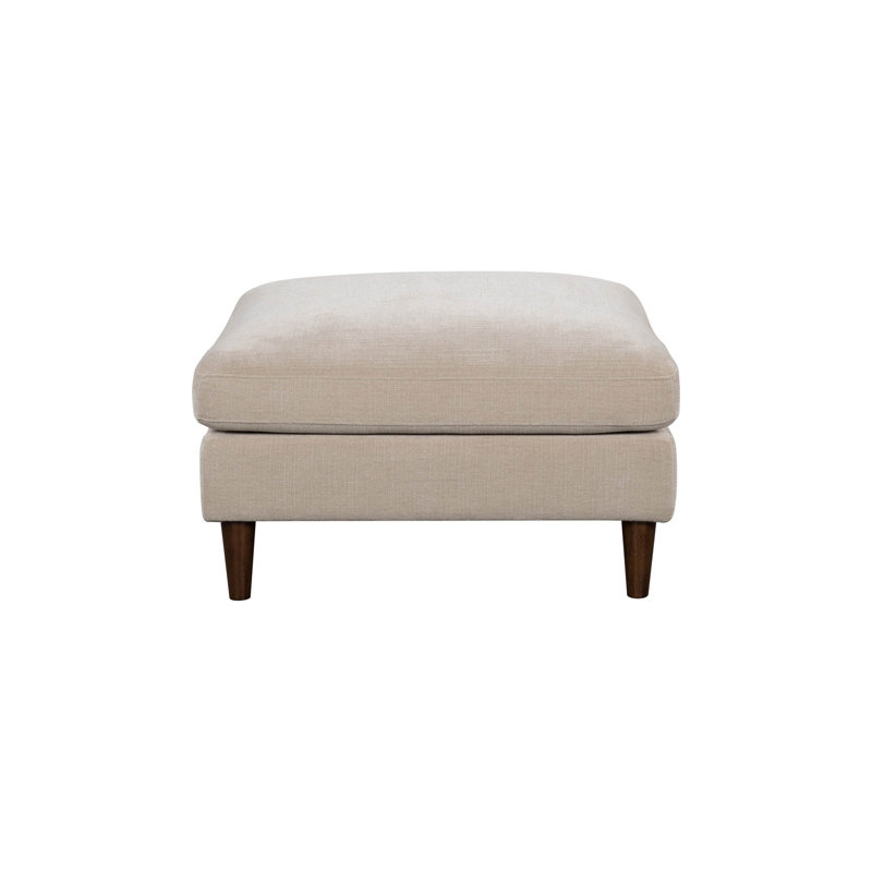 Siva Upholstered Ottoman, Fawn Polyester