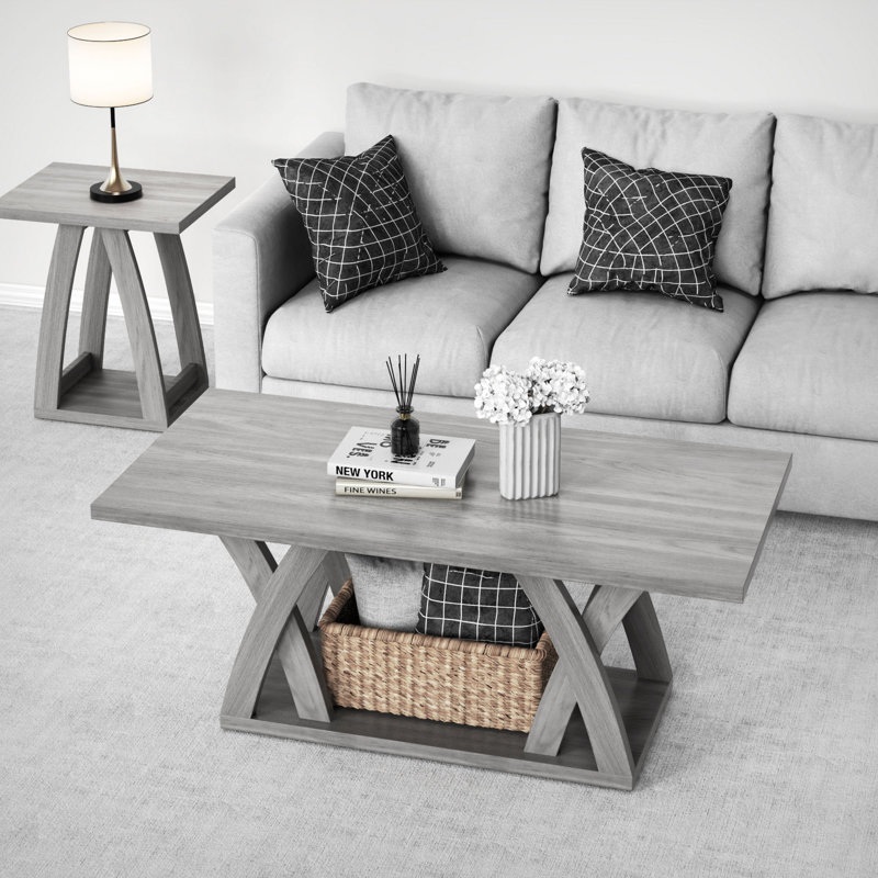 Table basse Zarita, Gris