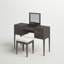 Ensemble de coiffeuse avec tabouret et miroir-900008219