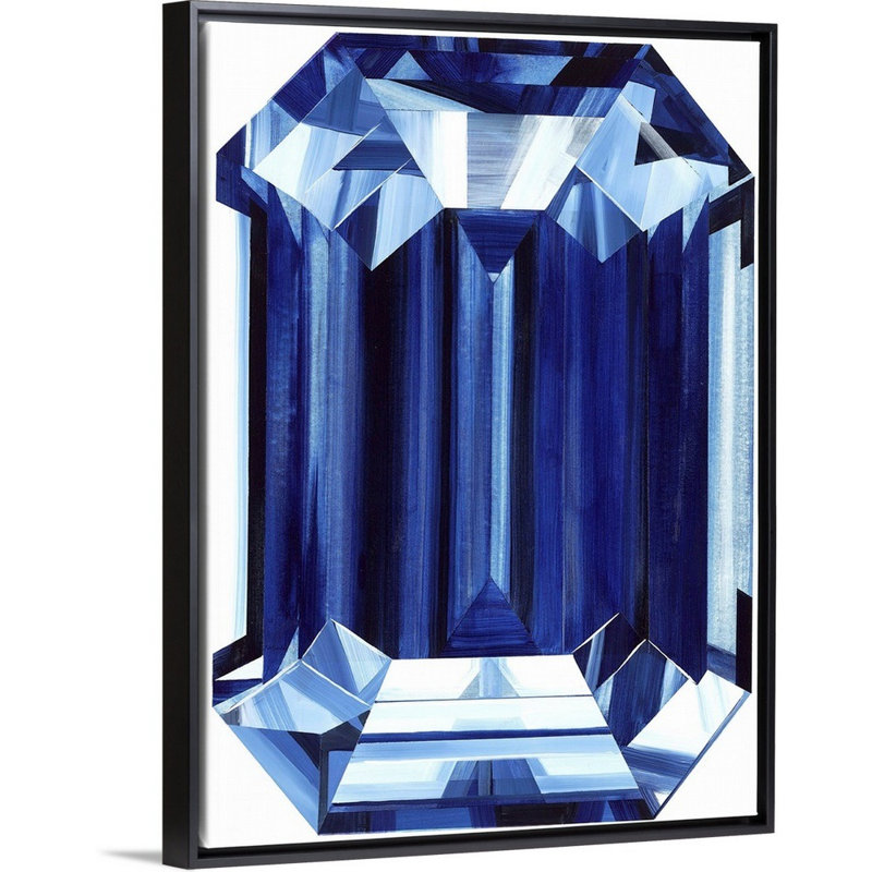 Royal Jewels II - reproduction sur toile, Cadre flottant noir, H 42 po x l 32 po x P 1,75 po