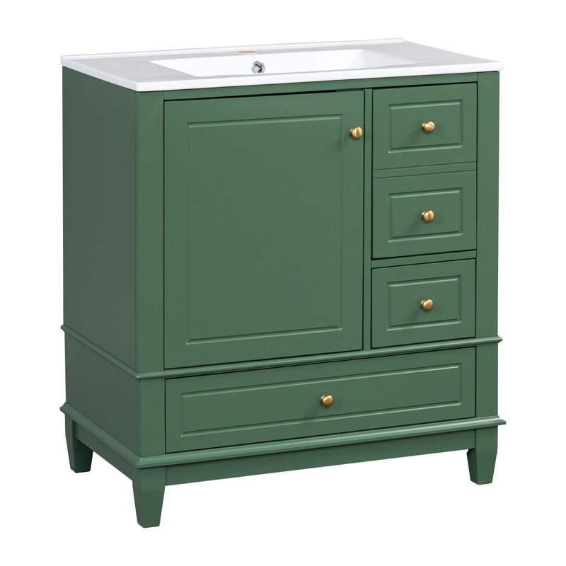 Meuble-lavabo sophistiqué avec rangement abondant et construction robuste, Noir, noir, noir, noir, Doré