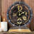 Desk wooden Clock Round 10 inches with Real Moving Gears (Transformable into a Wall Clock - detachable base) Canada Collection-1049897947