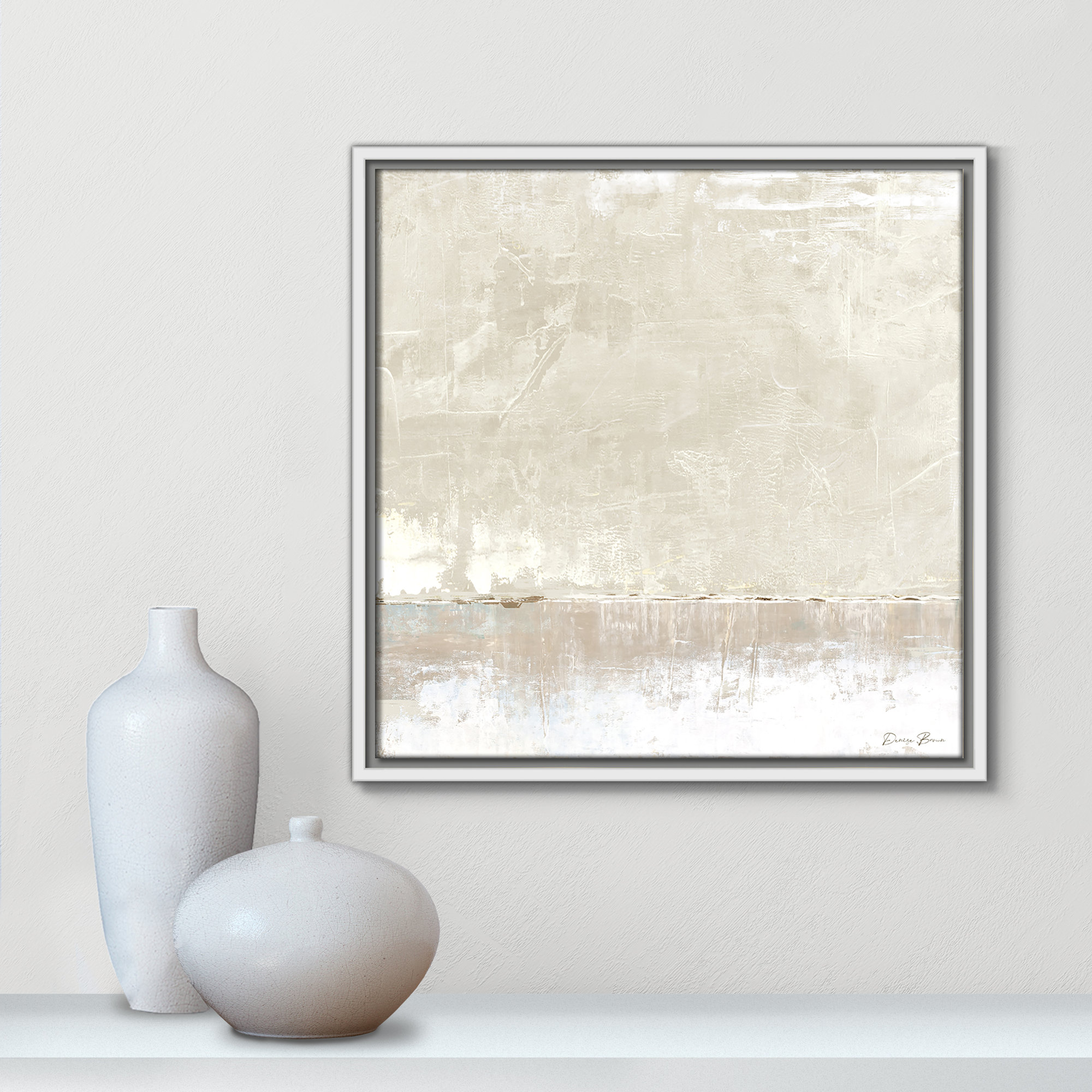 Better Days - Floater Frame Print on Canvas, White, 17.5" H x 17.5" W