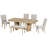 6 Piece Extendable Dining Table Set With Upholstered Seats-1790503116