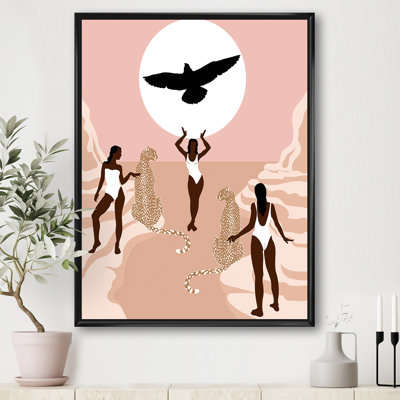 " Empowered Cosmic Women Geometric Goddess Series Black And Red III "