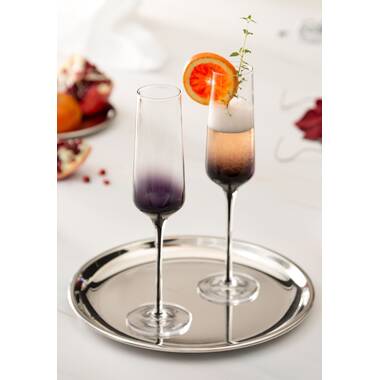 3) Pier 1 Crystal Crackle Wine Glasses, 2 Red Wine, 1 White Wine