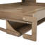 Lit escamotable double avec garde-robe, tiroirs et tablettes ouvertes, bois antique