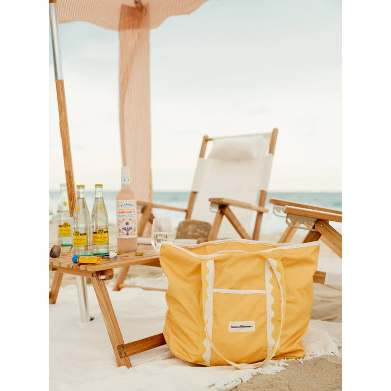 Sac de plage, Jaune / Blanc