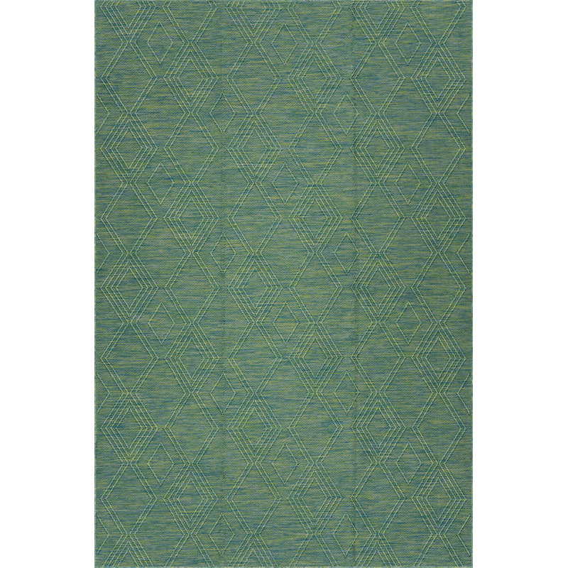  Tapis intérieur / extérieur Torira, Green, Rectangle 7 pi 6 po x 9 pi 6 po