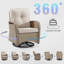 Chaises pivotantes d'extérieur avec coussins 3 pièces Maximos-710538225-710538220