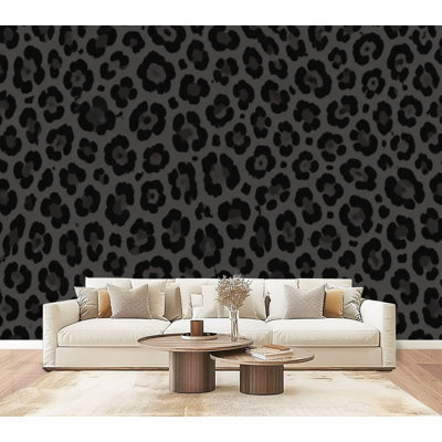 Papier peint mural autocollant à motif léopard, style jungle sauvage, pour chambre ou salon (175 cm x 244 cm). Décoration murale moderne et adhésive.