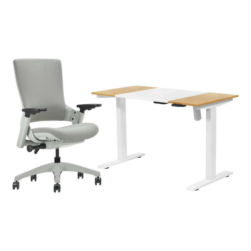 Ensemble de bureau d'écriture rectangulaire 2 pièces avec chaise Haviland