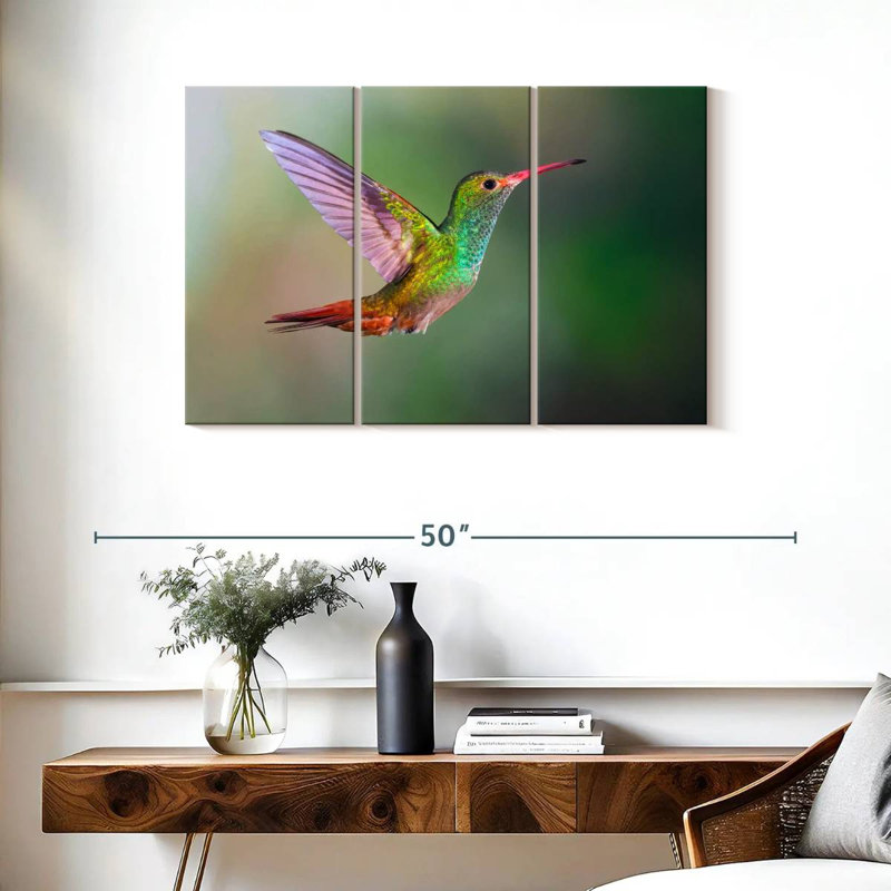 Iridescent Hummingbird, 24" H x 38" W