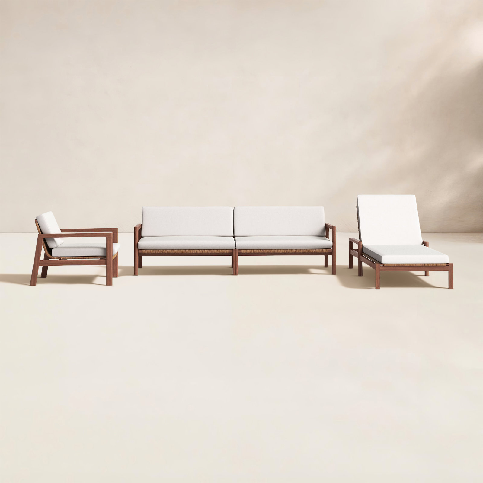 Nicholson Eucalyptus 4 - Person Patio Conversation Set with Cushions