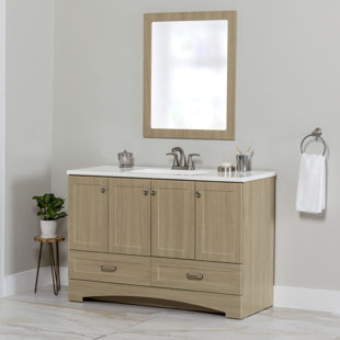 Ensemble de meuble-lavabo sur pied simple 48,5 avec plateau Emlyn