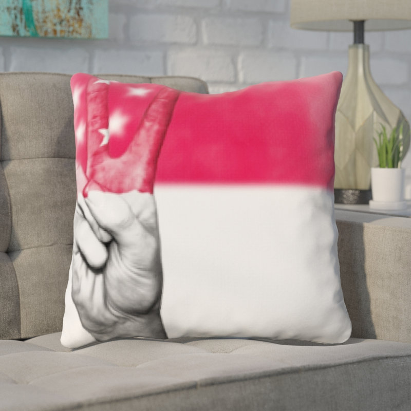 Coussin décoratif à l’drapeau singapour Guarino
