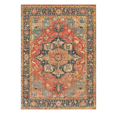 Crafters & Weavers Serapi Collection Area Rug Ultra Soft Washable Rug, Non Slip, Indoor, Stain Resistant Rugs for Living Room Bedroom Vintage Home Decor (9' x 12')