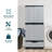Lockable Storage Cabinet with 3 Adjustable Shelves and Bottom Drawer - Trim-616056676