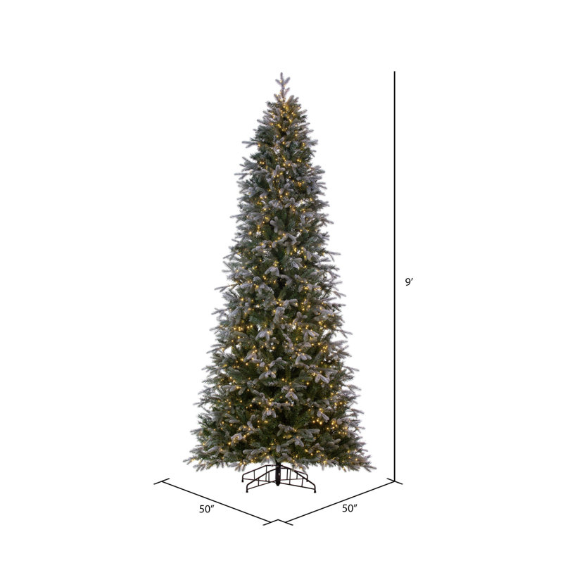 Gevin 9' Lighted Artificial Fir Christmas Tree