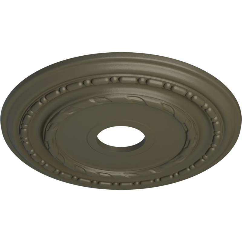Médaillon de plafond Endurathane Dublin, P 17 7/8 po x P 3 5/8 po x P 1 1/4 po (convient aux auvents jusqu'à 5 1/8 po), finition hamamélis peinte à la main