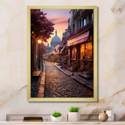 Impression sur toile French Sunrise Over Montmartre III - France