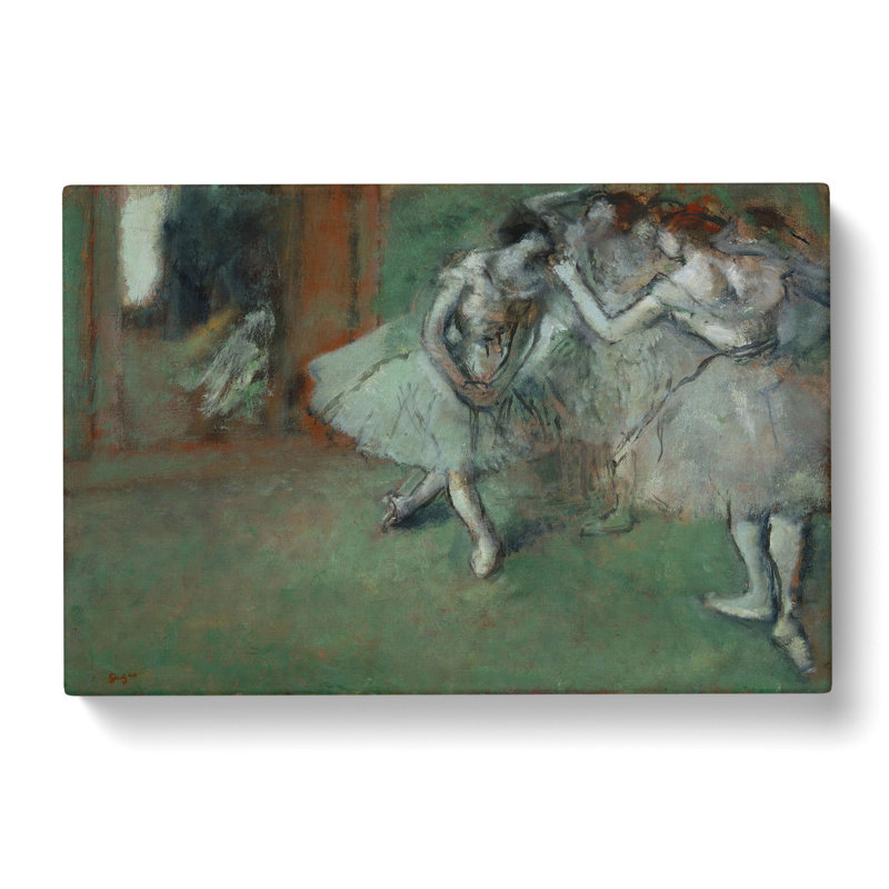 Group Of Ballet Ballerina Dancers by Edgar Degas - Wrapped Canvas Painting, 35cm H x 50cm W x 3cm D