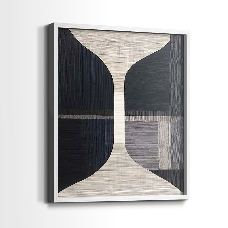 "ABSTRACT Series DCL XXXV" par J Paul, Blanc / Blanc, H 29 po x l 23 po