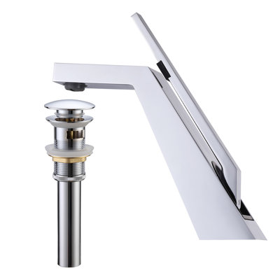 5.74" Modern One-Handle Single Hole Bathroom Faucet, Solid Brass Basin Mixer Tap