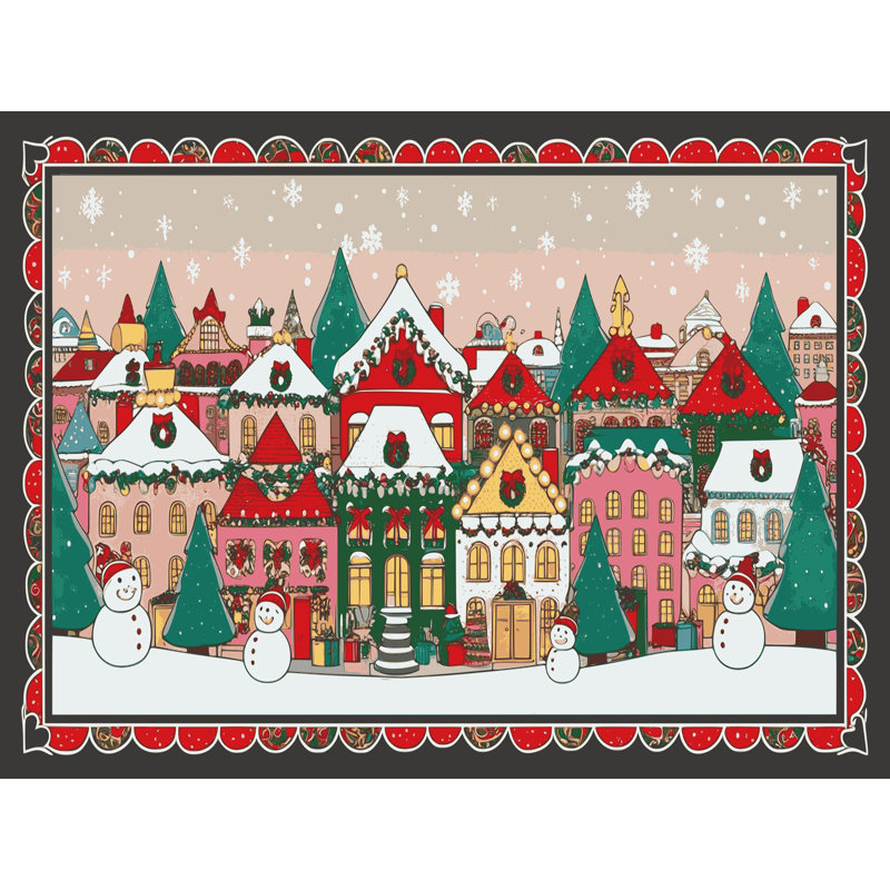 Tapis vacances de Noël The Holiday Aisle®, Rectangulaire 3 pi x 5 pi