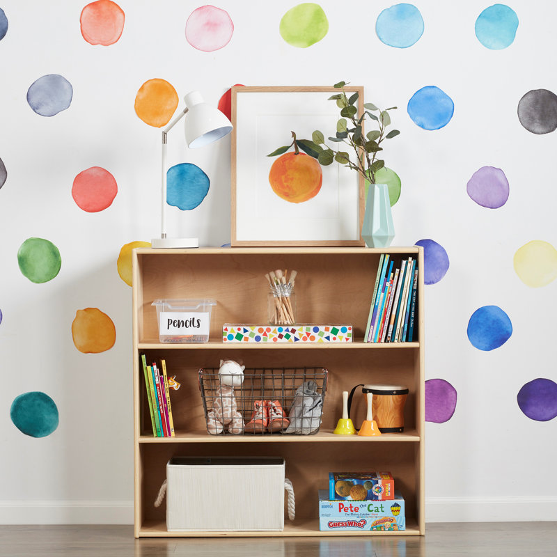 Natural Birch 3-Shelf Kids Storage Cabinet