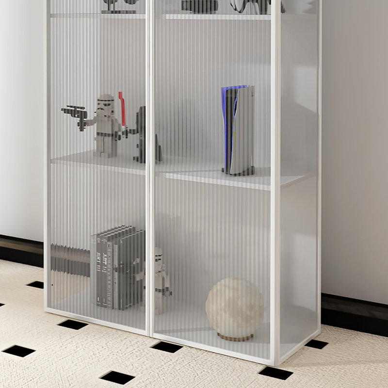 Bibliothèque élégante et tendance, (4 tablettes) H 70,8 po x l 31,4 po x P 11,8 po, Blanc