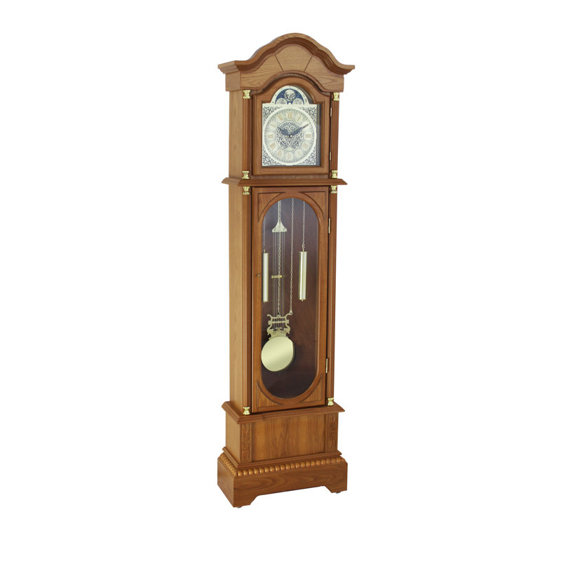 181.9cm Wood Grandfather Clock, Mission Oak
