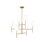 Barbara Barry Key 6 Light Dining Room Chandelier With White Linen Shade