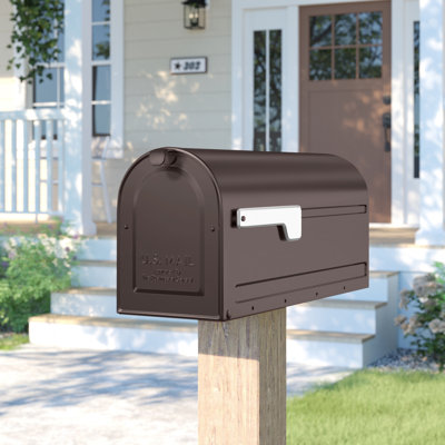 Pittenger Steel Post Mounted Mailbox