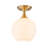 1 - Light Gold Modern Globe Glass Semi Flush Mount