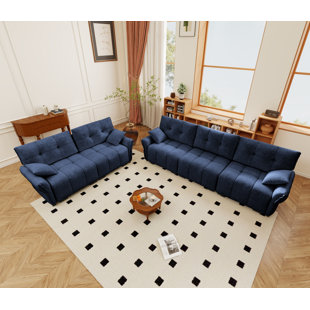 Canapé modulaire rembourré en chenille 2P + 3P