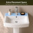 34.5" White Ceramic Rectangular Pedestal Bathroom Sink With Overflow