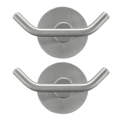 Wall Mounted Double Bathroom Towel Hooks 2 in 1 Robe Hooks
