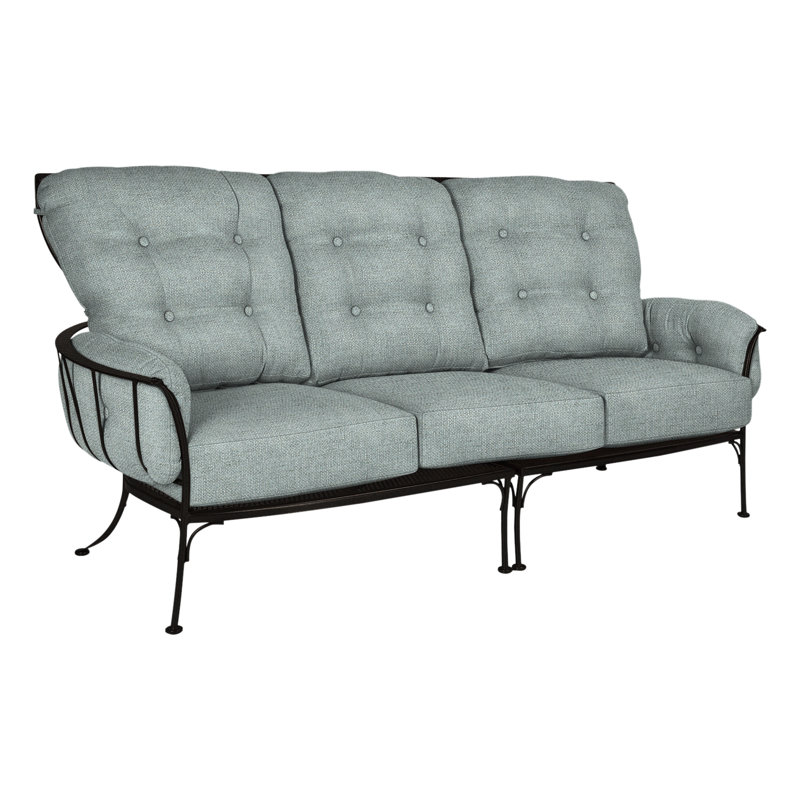 Monterra Outdoor 3 - Seat Patio Sofa, Carbon Black, Alcazar Redwood