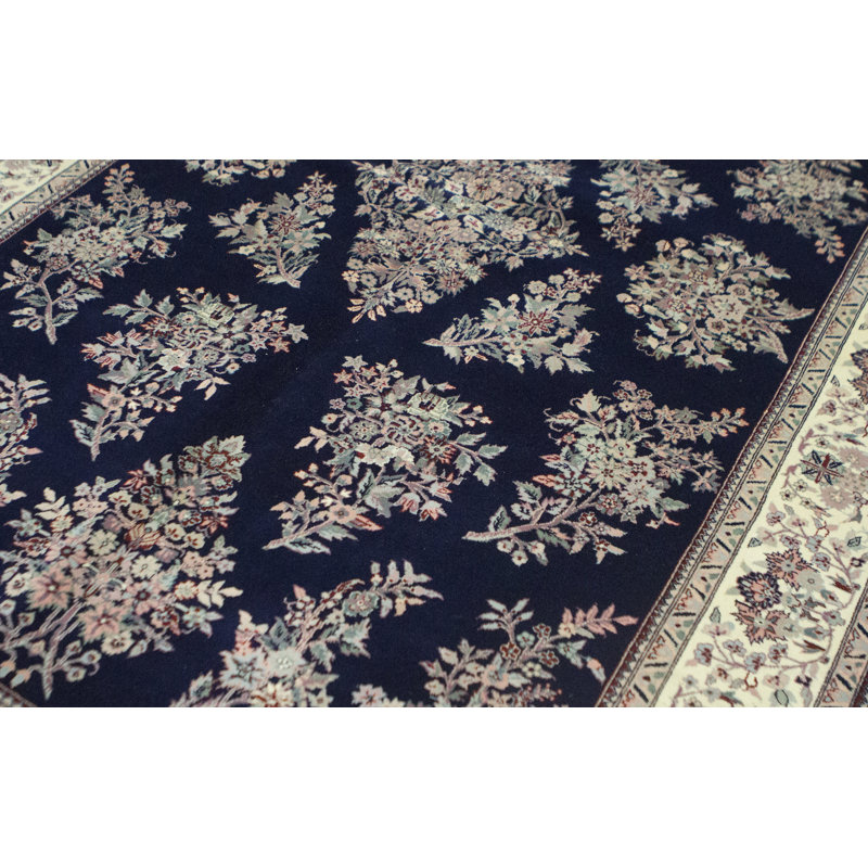 Hand-Knotted High-Quality Black Area Rug